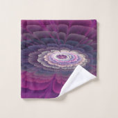 印象的な花カラフル抽象芸術フラクタルアートピンク バスタオルセット (ウォッシュタオル)