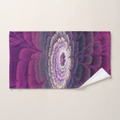 印象的な花カラフル抽象芸術フラクタルアートピンク バスタオルセット (ハンドタオル)