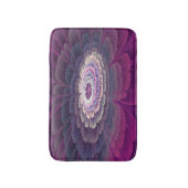 印象的な花カラフル抽象芸術フラクタルアートピンク バスマット (正面縦)