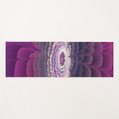 印象的な花カラフル抽象芸術フラクタルアートピンク ヨガマット (正面(横))