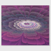 印象的な花カラフル抽象芸術フラクタル芸術 ラッピングペーパー (フラット)