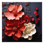 印象的な花束赤と白。 フォトプリント            (正面)