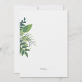 印象的な葉リハーサルディナーパーティの招待状 招待状 (裏面)