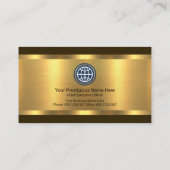 印象的な豪華な金ゴールドライン輸入輸出 名刺 (裏面)