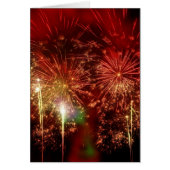 印象的な赤い花火 (正面)