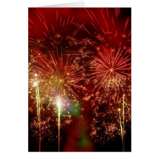 印象的な赤い花火 (正面)