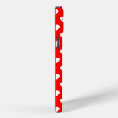 印象的な赤いiPhoneカバー白いハートパターン Case-Mate iPhoneケース (裏面 / 右)