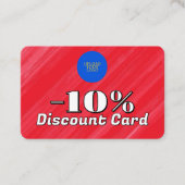 印象的な赤の割引カード 割引カード (正面)