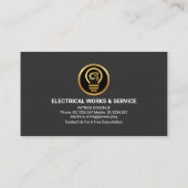 印象的な赤の電気ホーム回路 名刺 (裏面)