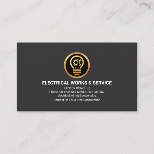 印象的な赤の電気ホーム回路 名刺 (裏面)