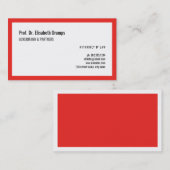 印象的な赤 名刺 (正面/裏面)