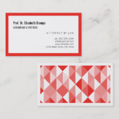 印象的な赤 名刺 (正面/裏面)