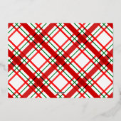 印象的な金ゴールドラインクリスマスプレッドフォトフレーム 箔シーズンカード (裏面)