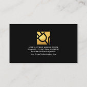 印象的な電気技師の稲妻電力 名刺 (裏面)