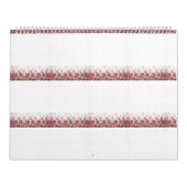 印象的な青とピンクのフローラのモチーフが カレンダー (カバー)