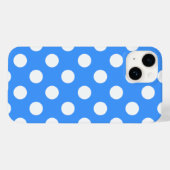 印象的な青と大きな白の水玉模様 Case-Mate iPhoneケース (裏面 (横))