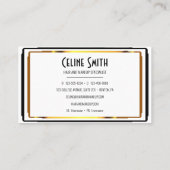 印象的な髪とメイクアップブラック&金ゴールドビジネスC 名刺 (裏面)