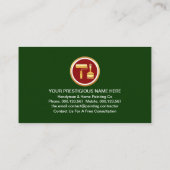 印象的な黄絵を描緑の波 名刺 (裏面)