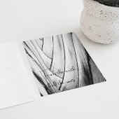 印象的な黒と白のバナナの樹皮アートはがき サンキューカード