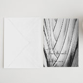 印象的な黒と白のバナナの樹皮アートはがき サンキューカード