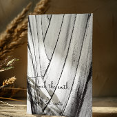 印象的な黒と白のバナナの樹皮アートはがき サンキューカード