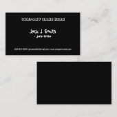 印象的な、シンプル、スプーンな黒の名刺 名刺 (正面/裏面)
