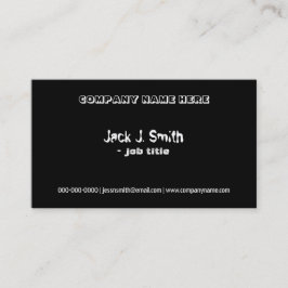 印象的な、シンプル、スプーンな黒の名刺 名刺