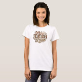 印象的なLIVE LAUGH LOVEビジュアルデザイン Tシャツ (正面フル)