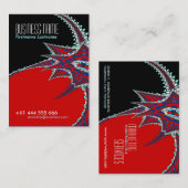 印象的はっきりしたな赤と黒の名刺 名刺 (正面/裏面)