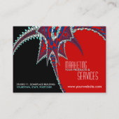 印象的はっきりしたな赤と黒の名刺 名刺 (裏面)