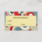 印象的パーソナライズされたな芸術的組成 予約カード (裏面)