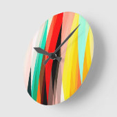 印象的数々のな色の ラウンド壁時計 (傾斜)