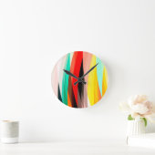 印象的数々のな色の ラウンド壁時計 (ホーム)