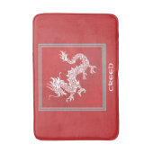 印象的赤と白龍 バスマット (正面縦)