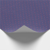 印象的鮮やかな緋色のアクセントを持つ藍色 ラッピングペーパー (角)