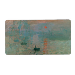 印象、クロード・モネ1872年著Soleil Levant ラベル