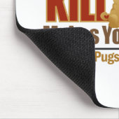 危ないパグのマウスパッド マウスパッド (コーナー)