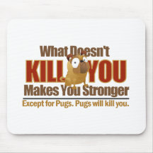 危ないパグのマウスパッド