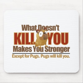 危ないパグのマウスパッド マウスパッド