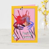 危ない祝よ誕生日だ カード (黄色い花)