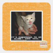 危ない スクエアシール (正面)