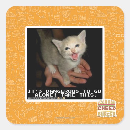 危ない スクエアシール (正面)