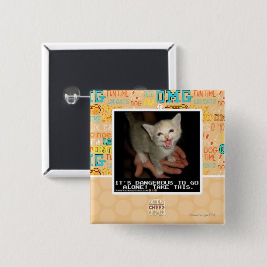 危ない 缶バッジ (正面&裏面)