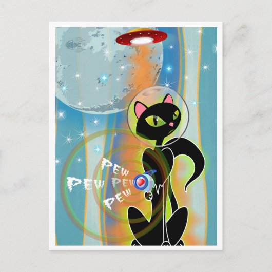 危ない!KITTENトリスタン・ベルルンドによるレイガン ポストカード (正面)