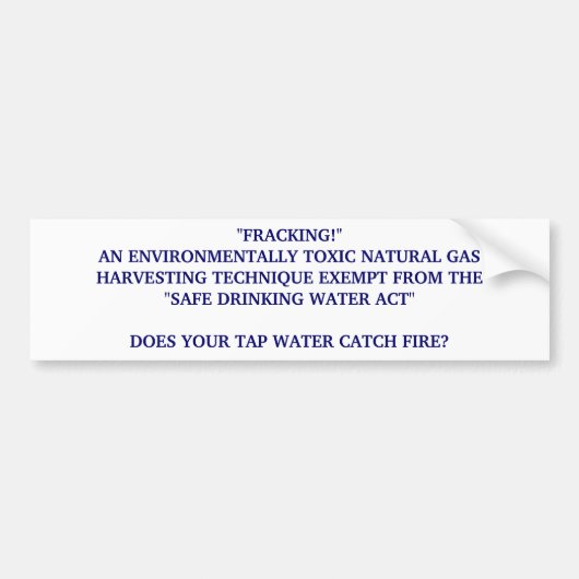危ないFRACKING バンパーステッカー (正面)