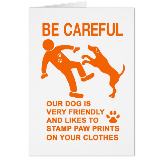 危フレンドリー険でない犬のサイン (正面)