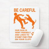 危フレンドリー険でない犬のサイン マウスパッド (マウス)