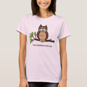 危機のフクロウのTシャツの野性生物 Tシャツ