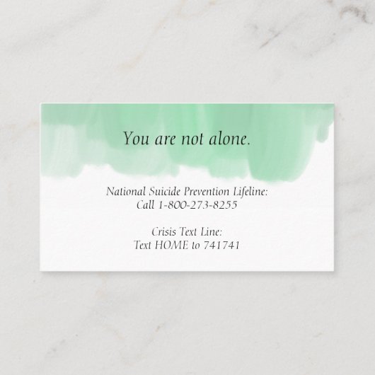 危機の助けカード 名刺 (裏面)