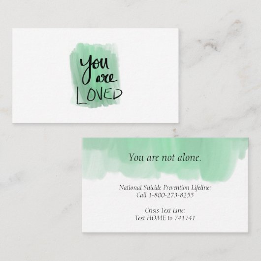 危機の助けカード 名刺 (正面/裏面)